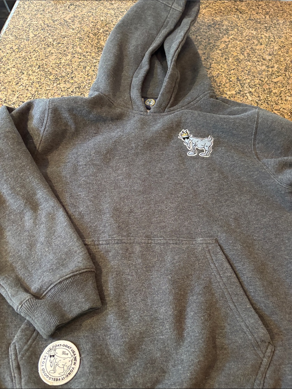 Goat USA charcoal hoodie youth L